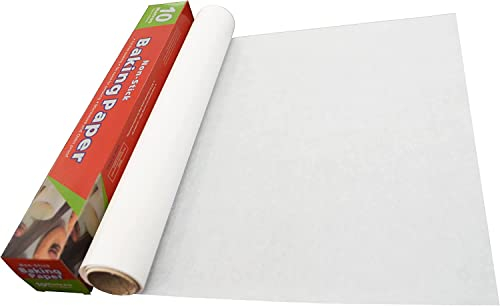 Papel Antigrasa para Alimentos Deli, Papel para Hornear Reutilizable Ecológico de 30 Cm X 10 M, Papel Desechable para Envolver Alimentos para Papas Fritas, Hamburguesas, Pasteles (Blanco puro)