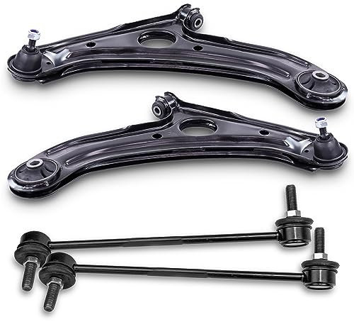 BESTPRICE 2x Querlenker Vorderachse vorne unten links & rechts, 2x Koppelstange vorne Kompatibel mit HYUNDAI GETZ (TB)