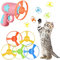 Breezy Katzenspielzeug für Indoor-Katzen, 1 PCS Spinning Launchers mit 5 PCS Flying Disc Spielzeug für Katzen & Kinder, interaktives Katzenspielzeug, BPA frei Katze jagen Spielzeug