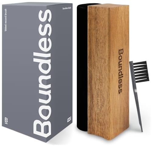 Boundless Audio Schallplattenreinigungsbürste - Samt Vinylbürste - Plattenspieler Zubehör für Vinyl Reinigung