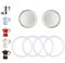 DITOSH 2 Pcs Filtre Avec 3 Pcs Joint d'étanchéité en Silicone Pour Cafetière Expresso 6 Tasse Pièces de Rechange Pour DITOSH Moka Pot en Aluminium