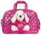 PERLETTI Kuscheltier Rucksack Mädchen mit Pudel Plüschtier - Pink Schultasche Kindergarten mit Plüsch Hündchen - Rosa Kindertasche für Kinder 3 4 5 6 Jahre (Sporttasche)