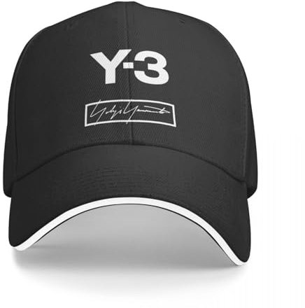 EXOTUF Baseballkappe aus neutraler Reiner Baumwolle für Atmungsaktivität und Sonnenschutz Y3 Logo Baseballkappe Mode Y-3 Sandwich Hüte Unisex-Stil Verstellbare Papa-Mütze Outdoor-Geschenk