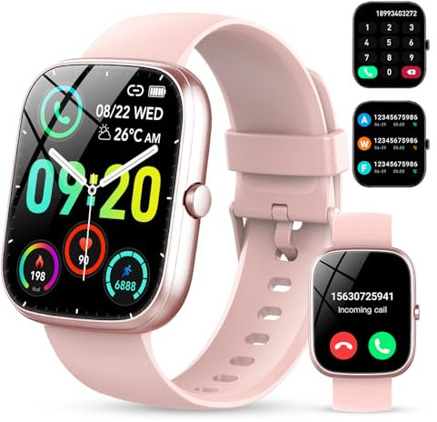 Smart Watch for Men Women Answer/Make Calls, 1.91 Touch Screen Smartwatch, Fitness Watch with Step Counter, Heart Rate Sleep Monitor, 100+Sports Modes, IP68 Waterproof Smart Watches for Android iOS