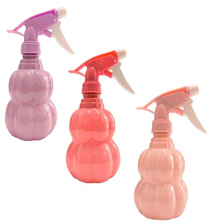 Amami BEAUTY 3 x Sprühflasche Vintage Lila - Rosa - Pfirsich, 450 ml / Flasche Mehrzweck-Kunststoff-Sprühflasche für Haus, Bad, Haare, Pflanzen, Garten, Reinigungsmittel, Reinigungsmittel