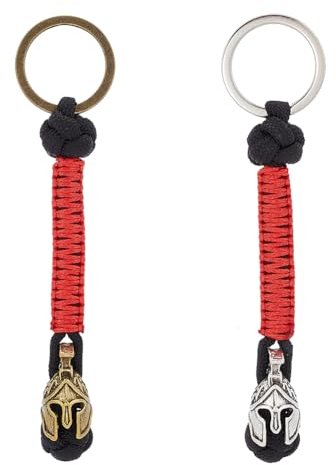DELORIGIN 2 Stück Messer Lanyards Mit Perlen Karabiner Taktisches Lanyard Für Messerschnalle Reise Auto Schlüsselanhänger Rucksack Camping Zieht Kamera