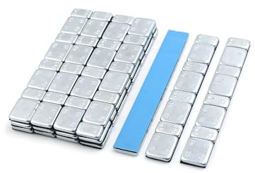 A ABSOPRO 60g 2.1oz Motorcycle Car Wheel Balance Weights 124 x 18mm 15pcs | for car, truck, van, motorcycle, 60g/2.1 oz each strip, 2.1oz Adhesive Back, 124 x 18mm