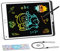 DCV 16 Zoll LCD Schreibtafel Kinder, buntes Zaubertafel Maltafel mit Cartoon-Aufklebern, Schreibtafel abwischbar mit Sperrfunktion, Lernspielzeug Schreibtablett für Mädchen Jungen 2-9 jährige -Schwarz