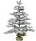 Albero di Natale Bianco Innevato 70 cm con 50 Luci Incorporate 8 Giochi di Luce Albero di Natale Base in Juta Magia Festiva