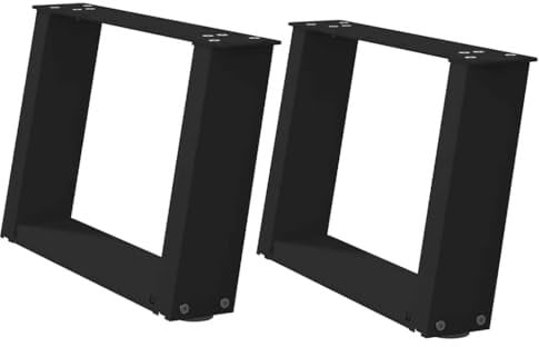 vidaXL Couchtischbeine U-Form 2 Stk. Schwarz 40x(30-31) cm Stahl