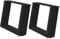 vidaXL Couchtischbeine U-Form 2 Stk. Schwarz 40x(30-31) cm Stahl
