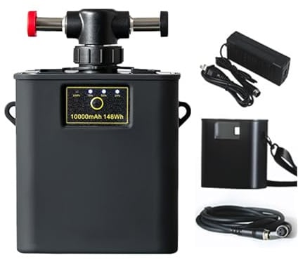 WILLQ Akku für elektrische Angelrolle, 14,8 V, 20000 mAh, 10000 mAh, tragbare elektrische Angelrolle, 14,8 V, Lithium-Akku, wiederaufladbar