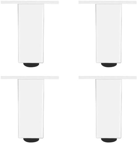 SZLXJMFL Furniture Legs Adjustable, 4pcs Square Furniture Feet White Aluminum Alloy | Anodized Surface Height: 6-60cm Sofa Legs Cupboard Feet-12cm/4.7