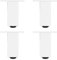 SZLXJMFL Furniture Legs Adjustable, 4pcs Square Furniture Feet White Aluminum Alloy | Anodized Surface Height: 6-60cm Sofa Legs Cupboard Feet-12cm/4.7