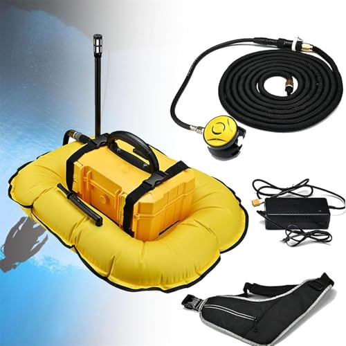 Tanque de buceo portátil con compresor de aire recargable, regulador de respiración impermeable para exploración subacuática, profundidad máxima 10/15 m