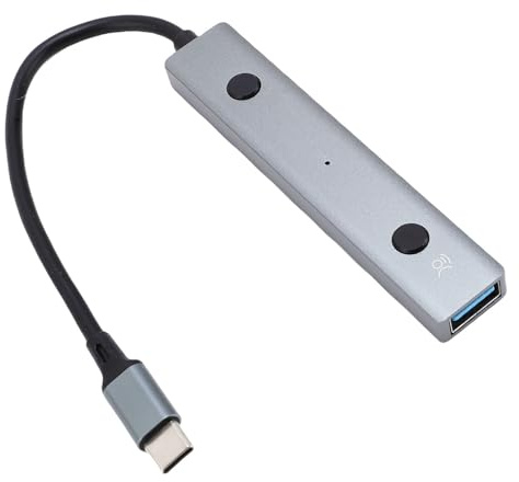 ASHATA AI Voice Hub, Typ C zu USB 2.0 AI Audio Recorder Adapter, Echtzeit -Voice -to -Text -Transkription für Laptops -Desktops -Tablets PCs, Plug -and -Play