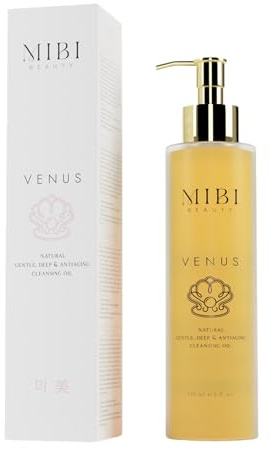 MIBI BEAUTY Venus Gesichtsreinigungsöl mit Vitaminen C und E und 7 botanischen Ölen, 95 % natürlichen Ursprungs, effektiver Make-up-Entferner ohne Austrocknen, verstopft keine Poren, alle Hauttypen