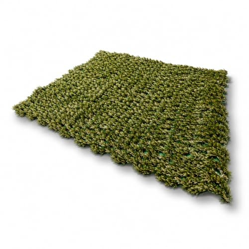 Rasenschutzgitter 100 x 100 cm – verstärkter Hybrid-Rasen für Rasenroboter – Anti-Beschlag & rutschfest – flexibler Bodenstabilisator – 16 Heringe inklusive – kompatibel mit allen Marken