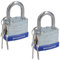 2pc 40mm Keyed Alike Padlock Laminated Steel Padlocks Shed Gate Lock TE153