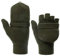 Lipodo Thinsulate Fingerless Handschuhe Damen/Herren - Unisex - Fingerlose Strickhandschuhe - Herbst/Winter- Waschbar - Fäustlinge Einfarbig - Winterhandschuhe oliv 9 HS