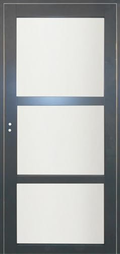 Bloc Porte Blakeria Gris Anthracite Largeur 83 Poussant Droite GD MENUISERIES