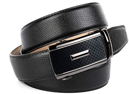 Anthoni Crown Herren Ledergürtel D73AV10SCHW Gürtel, Schwarz, 95