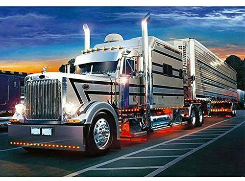 ANnjab Bohren Sie 5d DIY Diamond Painting Truck Foto 3D Diamant Stickerei Diamant Mosaik Handwerk Dekoration Quadrat 50x60cm