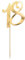 Cake Topper Kuchen Dekorieren Torten Deko Hochzeit Geburtstag (Zahl 18 gold)