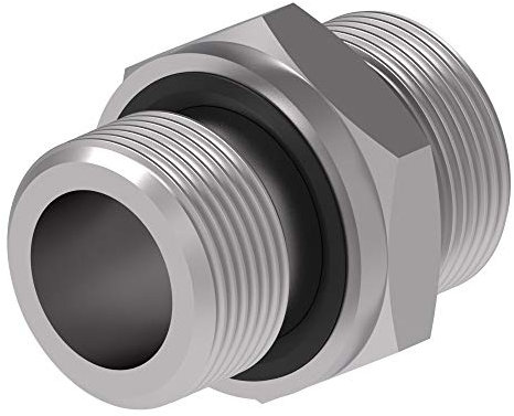 Raccord Hydraulique droit/UNION MALE 15L par MG1/2JE : Mâle 24° 15 Série L x Mâle GAZ Forme E 1/2