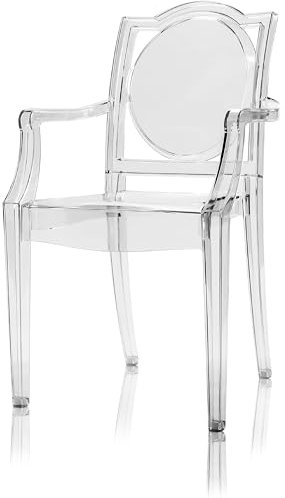 TRANSPARENTER LA16-STUHL MIT POLYCARBONAT-ARMLEHNEN - Set mit 4 Stühlen - Transparent