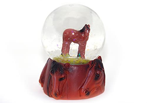 Schneekugel Poly Mini - Grasendes Pferd