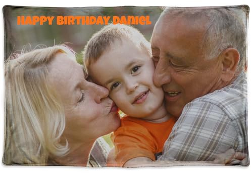 LolaPix Decke mit Foto. Decke personalisiert. Verschiedene Größen zur Auswahl. Fotogeschenke. Einseitig personalisierte Fleecedecke. 300 gr/m2. Sofadecke. Ungefähre Größe 80x125cm.