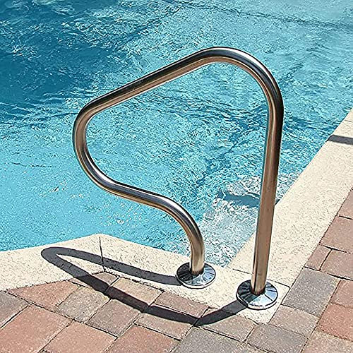 FALIYORS 304 Stainless Steel Pool Railing, Safety Grips for Inground Pool Entry Easy-to-Assemble Spa Handrails | Swimming Pool Ladder Handrail(1PCS)