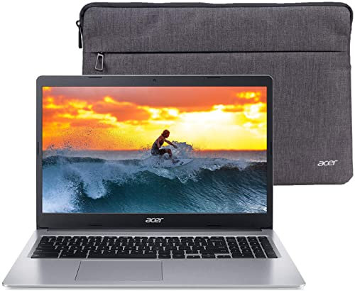 acer 2022 Flagship Chromebook 15.6 Thin Light Laptop for Business and Student, Intel Celeron N4000 (up to 2.60 GHz), 4GB RAM, 32GB eMMC, Webcam, USB-C, Bluetooth, Zoom Meeting, Chrome OS