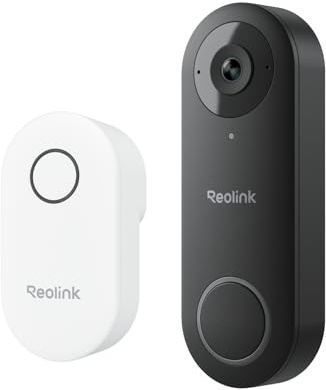 REOLINK Video Doorbell WiFi 2K Wired Camera, 4:3 Wide View Outdoor Camera