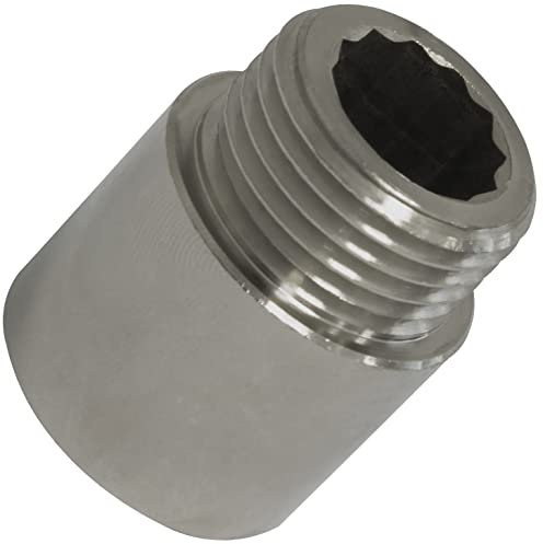 AERZETIX - C62102 - Raccordo prolunga unione diritto per avvitare - filettatura maschio/femmina 1/2 - lunghezza 20mm - in metallo