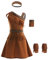 Lito Angels Prinzessin Pocahontas Kostüm Kleid Verkleidung mit Stirnband für Mädchen Kinder, Größe 7-8 Jahre 128