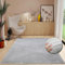 VIMODA Teppich kurzflor Einfarbig Super Qualität Ultra Soft für Wohnzimmer, Kinderzimmer, Schlafzimmer Läufer, Farbe:Grau, Maße:160x230 cm