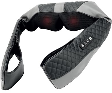 Well Being Shiatsu Back & Neck Massager UK Mains Powered Adjustable Heat & Speed