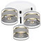 alfalux Deckenlampe Mit 3 Lampenschirmen LED Deckenleuchte Lampe Wohnzimmerlampe Schlafzimmerlampe Wohnzimmer Schlafzimmer Küche Leuchte Deckenleuchten Grau TI-3030WE-GRGRGR