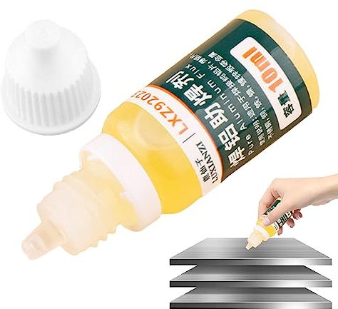 Youngwier Flussmittel für Aluminium,10 ml Flüssiglot No Clean für Aluminium - Schweißzubehör für Aluminium, Kupfer, Batterie, Zinn, Eisen, verzinkte Bleche, Edelstahl