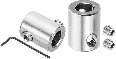 PATIKIL Abrazadera de Cable 9mm Agujero Alambre Cuerda Clips Juego 2uds 304 Inoxidable Acero Doble Agujero Bloqueo Cable Abrazaderas Clip con M6 Hexagonal Tornillo Llave para Cable Plata