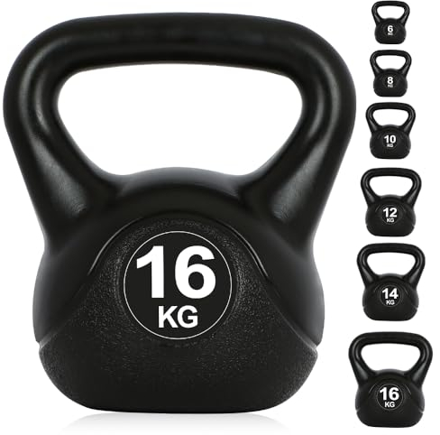 Panana Kettlebells Heavy Weight Kettle bell for Home Gym, Coated Heavy Weight Kettlebell Fitness, 6KG, 8KG, 10KG, 12KG, 14KG, 16KG (8, Kilograms)