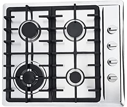 SUBKUDY Plaque Cuisinière 4 Feux Intégrée Pour Gaz Propane/Naturel - Tabouret De Cuisson Encastrable Pour Cuisine, RVs, Camping (Style 1)