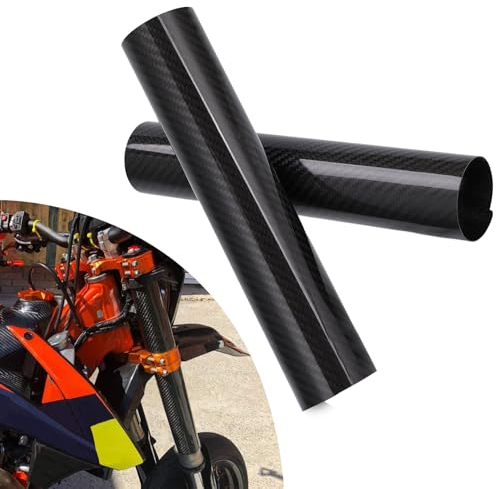 BIUGERCN 225 mm protezione forcella moto Dirt Bike in fibra di carbonio copertura anteriore Wrap Shock Absorber per la maggior parte delle moto da cross Dirt Pit Bike