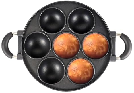 Guss-Kuchenform, Große Muffinform Für 7 Tassen, Ofen-Kuchenform Aus Gusseisen, Sichere Und Zuverlässige Kuchenform, Eierform, Guss-Kuchenform, Kuchenform Für Scones, Maisbrot, Muffins, Cupcakes Und Br