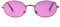 Laurinny Retro Oval Sonnenbrille für Damen Herren 90er Vintage Ovale Hippie Brille für Männer Frauen Metallrahmen Runde Sonnenbrillen(Lila/Violett)