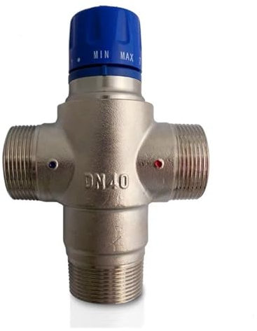 UOUOBEAR DN40 Messing Thermostatventil Solar Dusche Mixer Thermostatventil