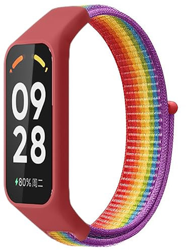 FYISWHO Respirable Deporte Correa para Xiaomi Smart Band 8 Active, Nylon Brazalete Pulsera de Repuesto para Redmi Smart Band 2