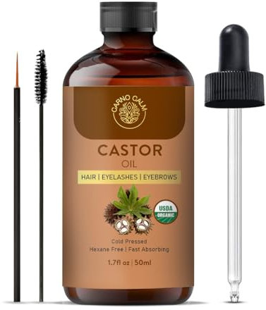 Carno Calm Rizinusöl | 100% reines Trägeröl | Ideal für Haare Wimpern und Augenbrauen | Kaltgepresst hexanfrei | nährt und revitalisiert | 50 ml